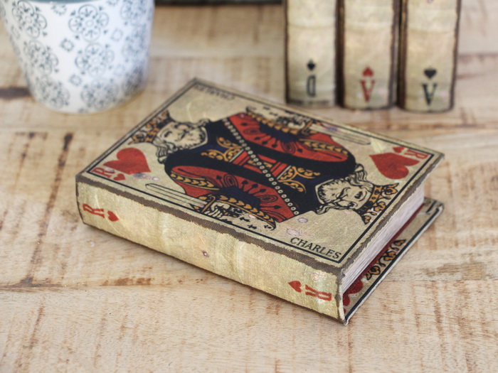 Boîte à jeu de carte Roi de coeur déco brocante Antic Line | Retrodeco