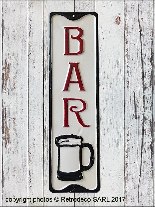 Plaque Murale Métal BIANCHI – Style Art Déco Vintage – Neuve