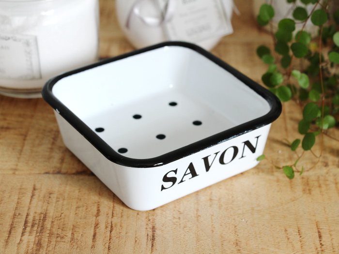 Porte Savon émaillé Ancien - Salle de bain - Cuisine