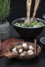 Coupe avec anse en bois d'acacia huilé PM déco campagne