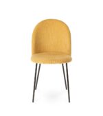 Chaise Abba velours jaune moutarde – Image 3