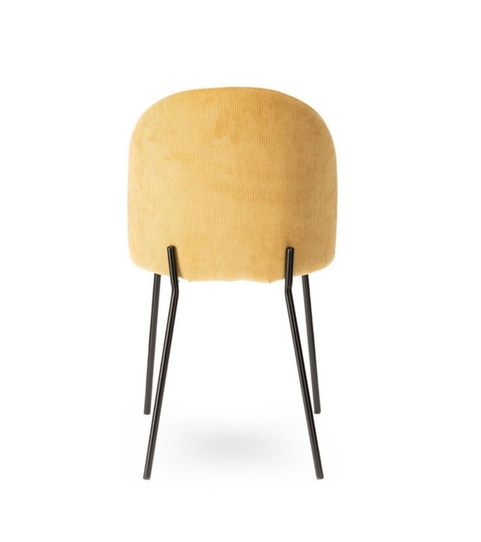 Chaise Abba velours jaune moutarde – Image 5