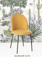 Chaise Abba velours jaune moutarde Athezza