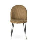 Chaise Abba velours kaki – Image 3