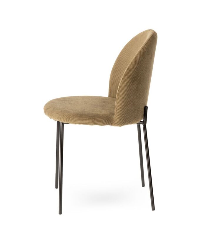 Chaise Abba velours kaki – Image 4