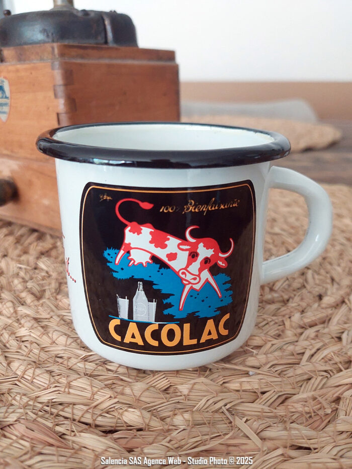 Mug métal émaillé Cacolac Email Replica
