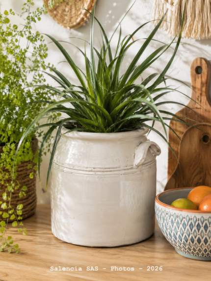 Grand pot céramique blanc cassé IB Laursen