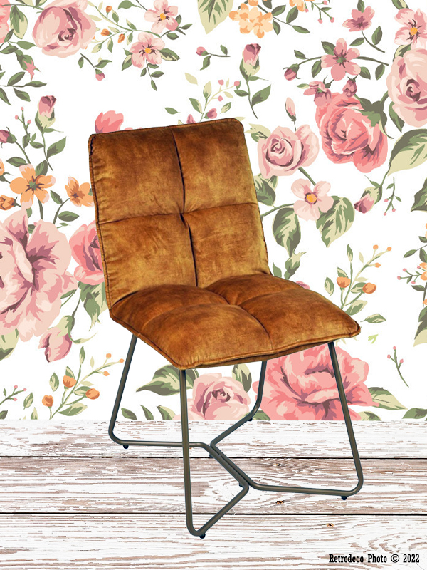 chaise-butano-gold-athezza-519508.jpg Chaise Butano velours Jaune Gold Athezza – Image 1