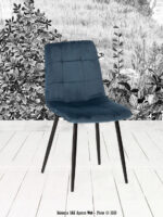 Chaise Manta velours Bleu nuit Athezza