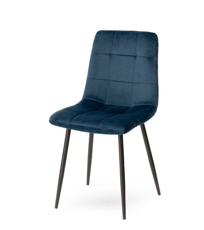 Chaise Manta velours Bleu nuit – Image 4