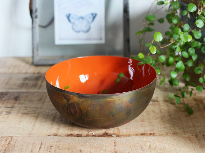 coupe_athezza_0140261_3.jpg Coupelle Colors émaillée orange brûlée extérieur cuivre Athezza – Image 1