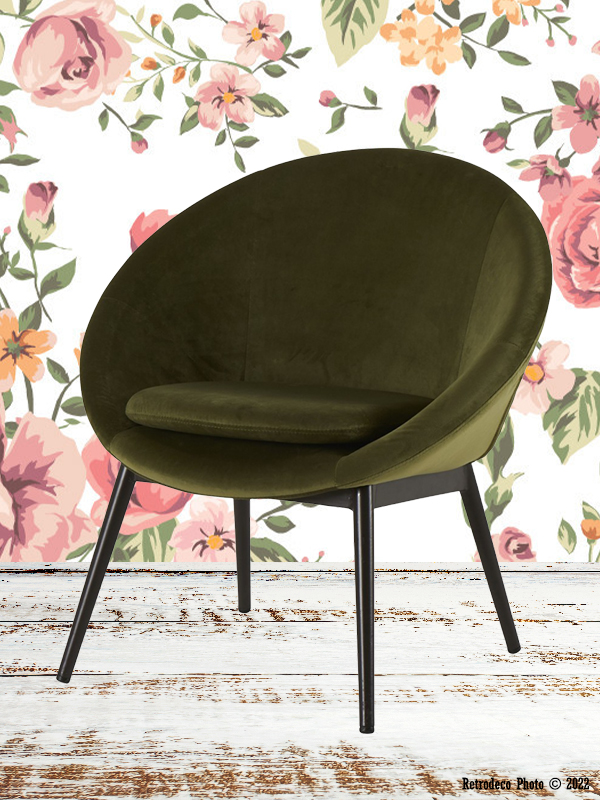 fauteuil-ruvana-vert-mousse-athezza-518660.jpg Fauteuil Ruvana velours vert mousse déco vintage Athezza – Image 1