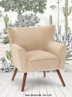 Fauteuil Wayne velours Weimar Athezza déco vintage