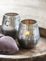 Photophore étoile métal brossé déco noël Ib Laursen