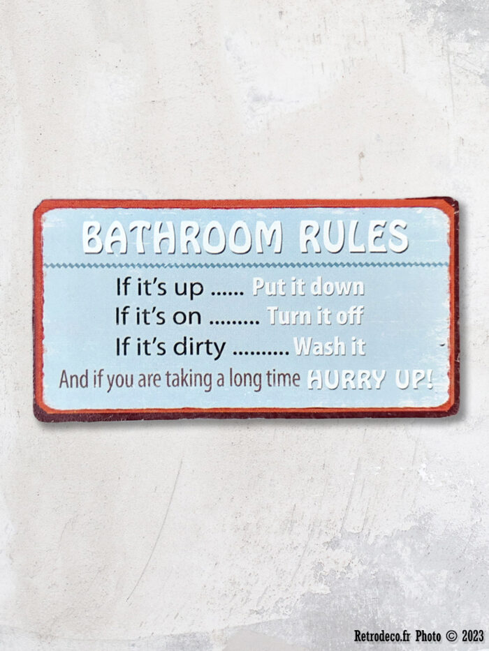 Magnet vintage Bathroom rules Lafinesse – Image 1