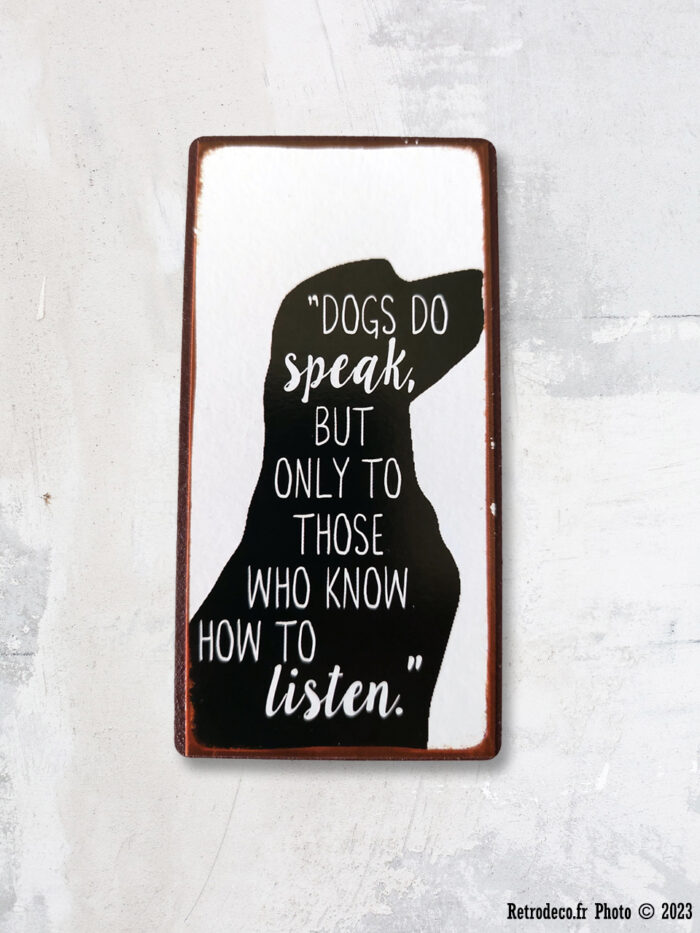 Magnet métal Dogs do speak déco animaux Lafinesse – Image 1