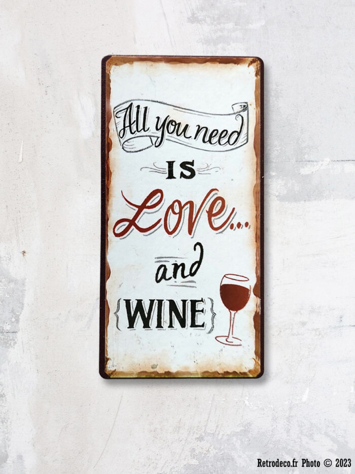 Magnet métal All you need is Love and Wine Lafinesse – Image 1