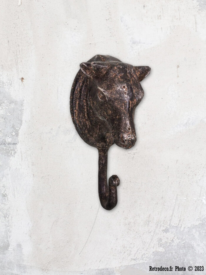Patère Boeuf en fonte déco campagne Antic Line – Image 1