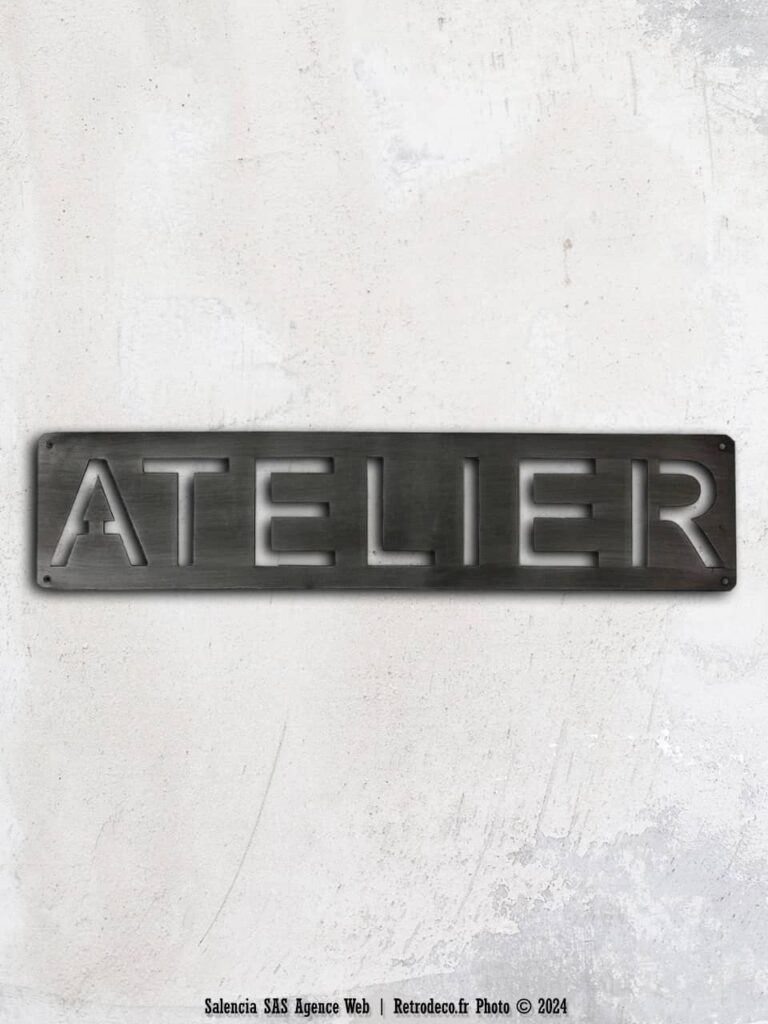 Plaque De Porte Métal CHAMBRE DES ENFANTS - Déco Rétro Maison Familiale