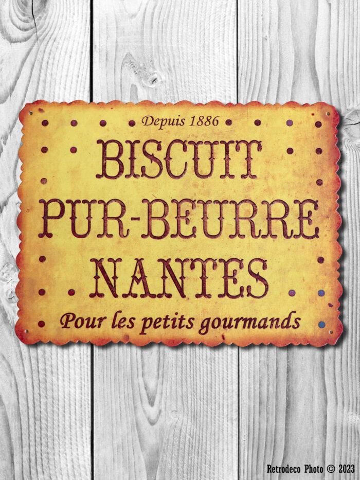 Plaque métal Biscuit déco brocante Antic Line – Image 1
