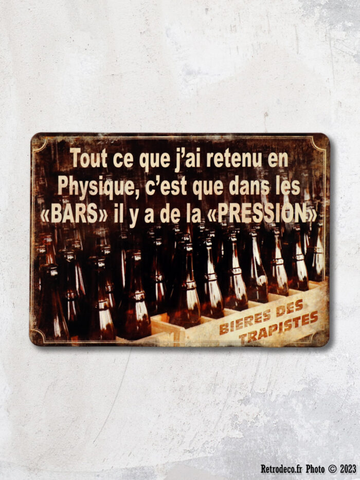 Plaque métal Physique déco bistro Antic Line – Image 1