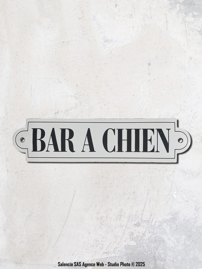 Plaque émaillée Bar à chien Email Replica