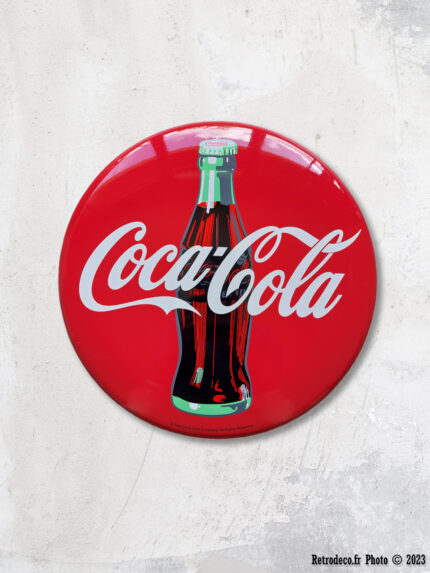 Plaque décorative ronde Coca-Cola Email Replica