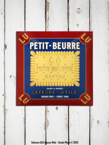 Plaque émaillée carrée Petit Beurre Email Replica