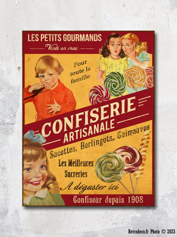 Plaque Métal Pâtes Italiennes 50 X 38 Cm