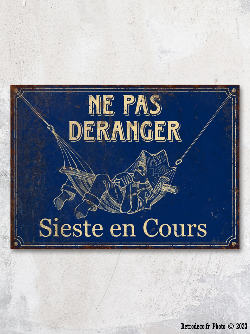 plaque-ne-pas-deranger-antic-line-SEB17048.jpg Plaque décorative Ne pas déranger Sieste Antic Line – Image 1