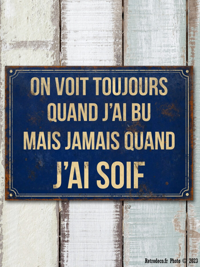 Plaque décorative On voit toujours déco brocante Antic Line – Image 1