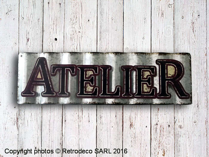 Plaque Murale Métal BIANCHI – Style Art Déco Vintage – Neuve