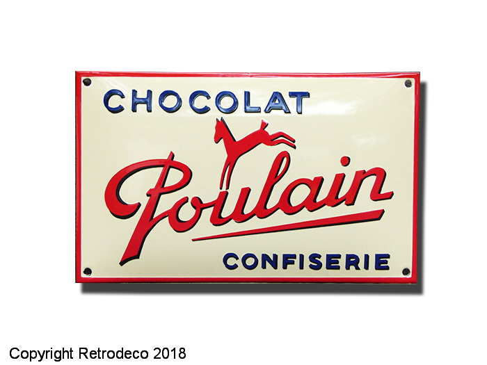 plaque_email_replica_CHPO-1.jpg Plaque émaillée au pochoir Chocolat Poulain Email Replica – Image 1