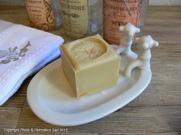Porte-savon baignoire céramique déco vintage – Image 1
