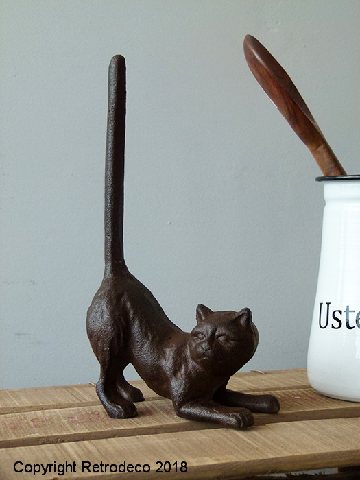 porte_sopalin_antic_line_SEB16452.jpg Porte-sopalin Chat en fonte déco campagne Antic Line – Image 1