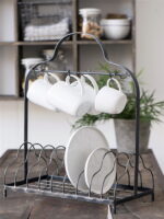 Support à assiettes et ses 6 crochets déco campagne Ib Laursen