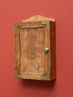 Boîte à clefs bois vernis déco vintage Chehoma – Image 3