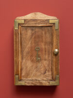 Boîte à clefs bois vernis déco vintage Chehoma