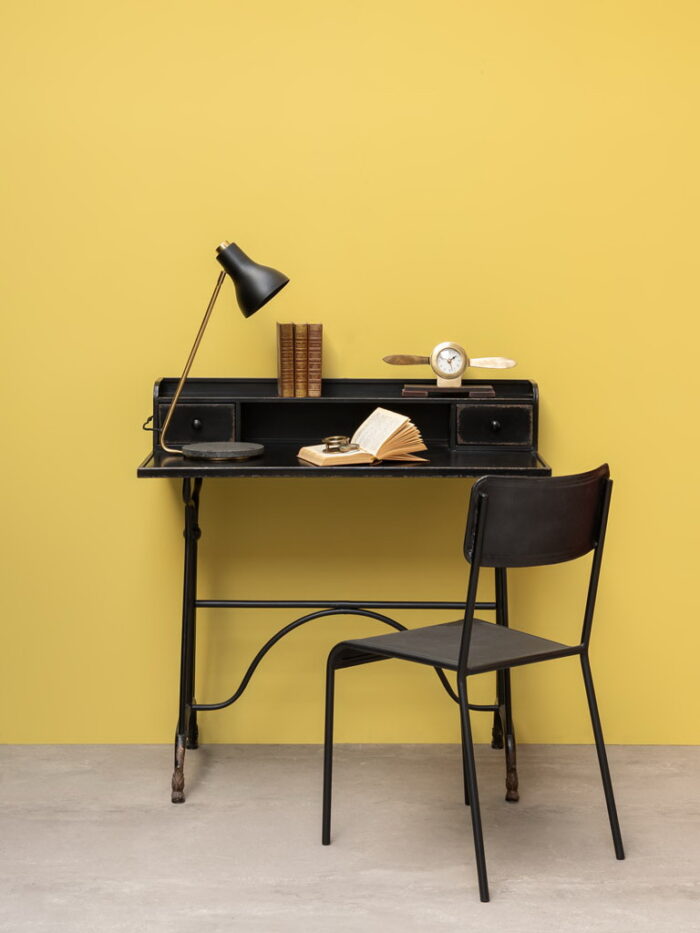 Bureau Henri métal noir antique déco brocante Chehoma