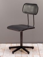 Chaise rotative Desk ajustable métal noir – Image 2