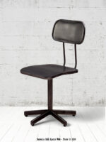 Chaise rotative Desk ajustable métal noir Chehoma