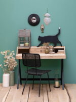 Chaise rotin noir Doto – Image 2