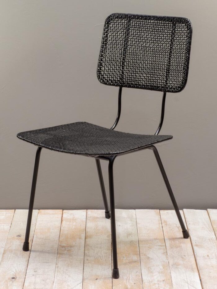 Chaise rotin noir Doto – Image 4