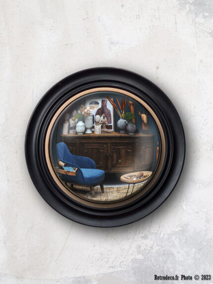 Grand miroir de sorcière convexe Chehoma