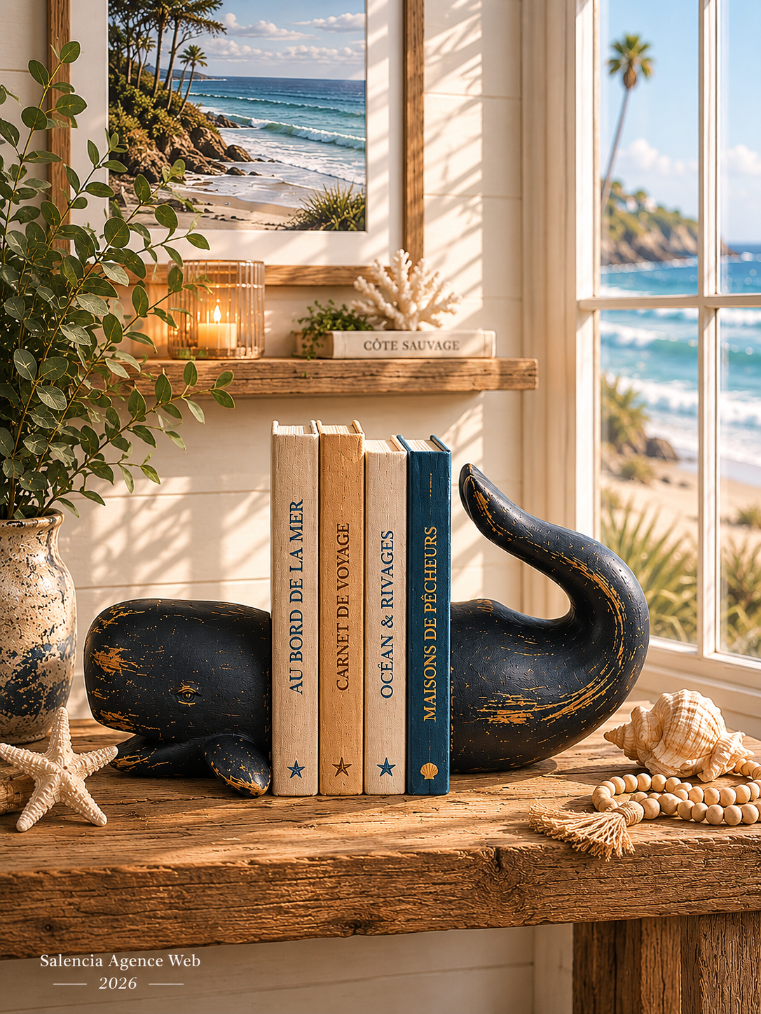 Serre-livres-baleine-noire-chehoma-24436 Serre-livres Baleine Chehoma