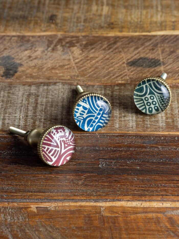Set 3 boutons de porte Etnik déco ethnique Chehoma – Image 1