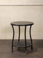 able d'appoint Henri métal noir antique Chehoma