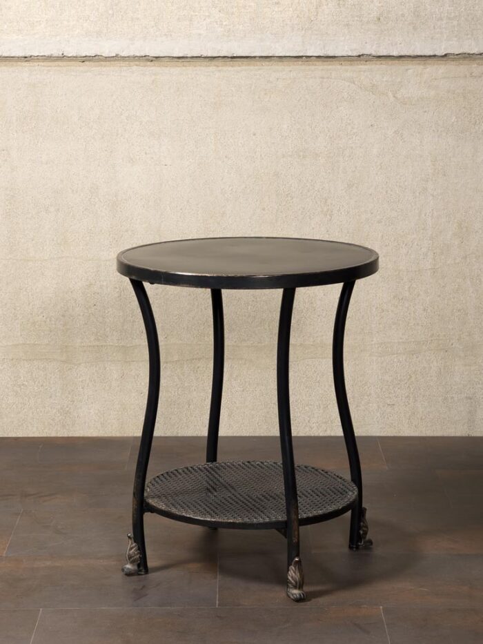 able d'appoint Henri métal noir antique Chehoma