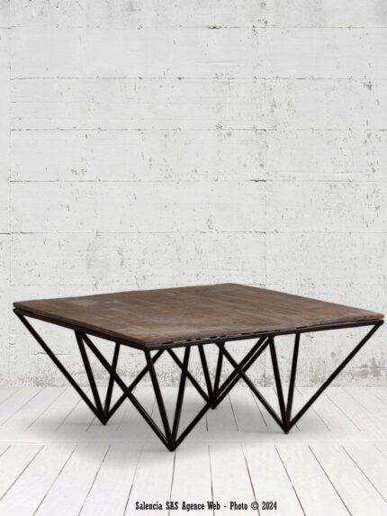 Table basse acacia Reverse Chehoma