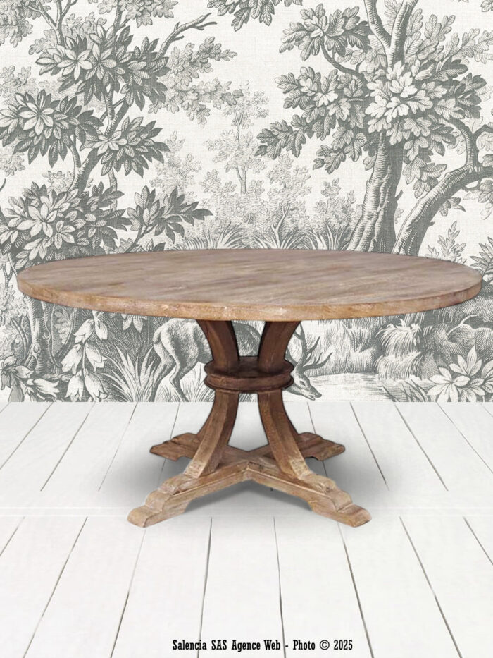 Table ronde en bois Valbelle Chehoma